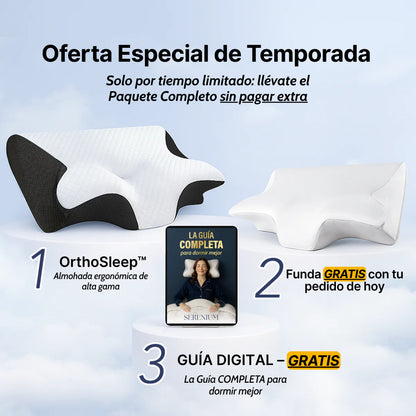 OFERTA 50% - OrthoSleep Almohada Cervical - Despierta sin Dolor, ni Molestias - Tu fisioterapeuta en casa