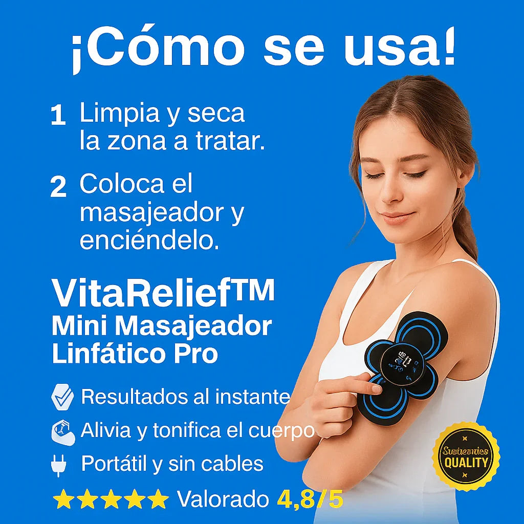 OFERTA 50% - VitaRelief™ - Tonifica, alivia y relaja, en minutos. Tu masajista en casa.