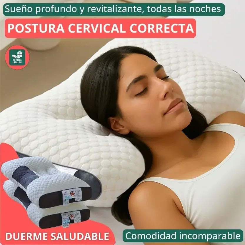 DELUXE ERGONOMIC PLUS - Almohada Ortopedica 3d Con Alineación Cervical Perfecta
