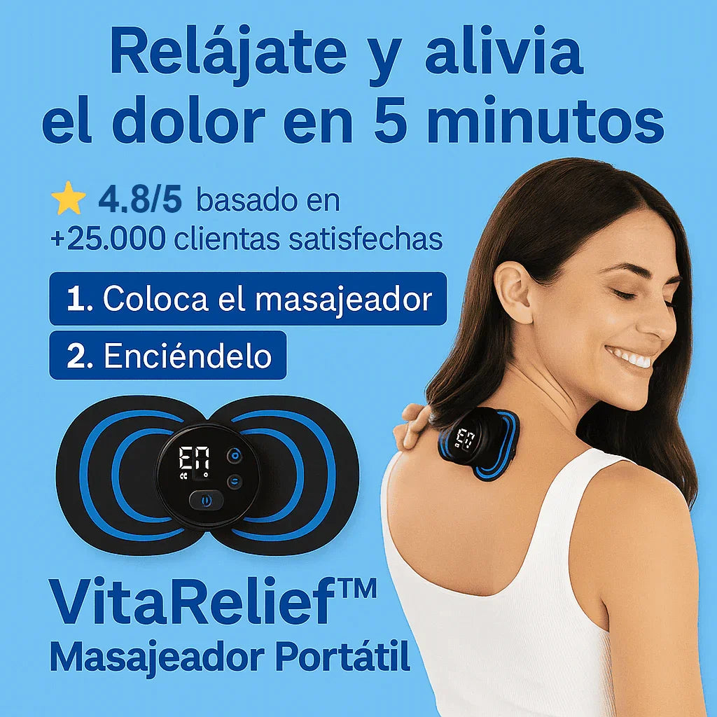 OFERTA 50% - VitaRelief™ - Tonifica, alivia y relaja, en minutos. Tu masajista en casa.