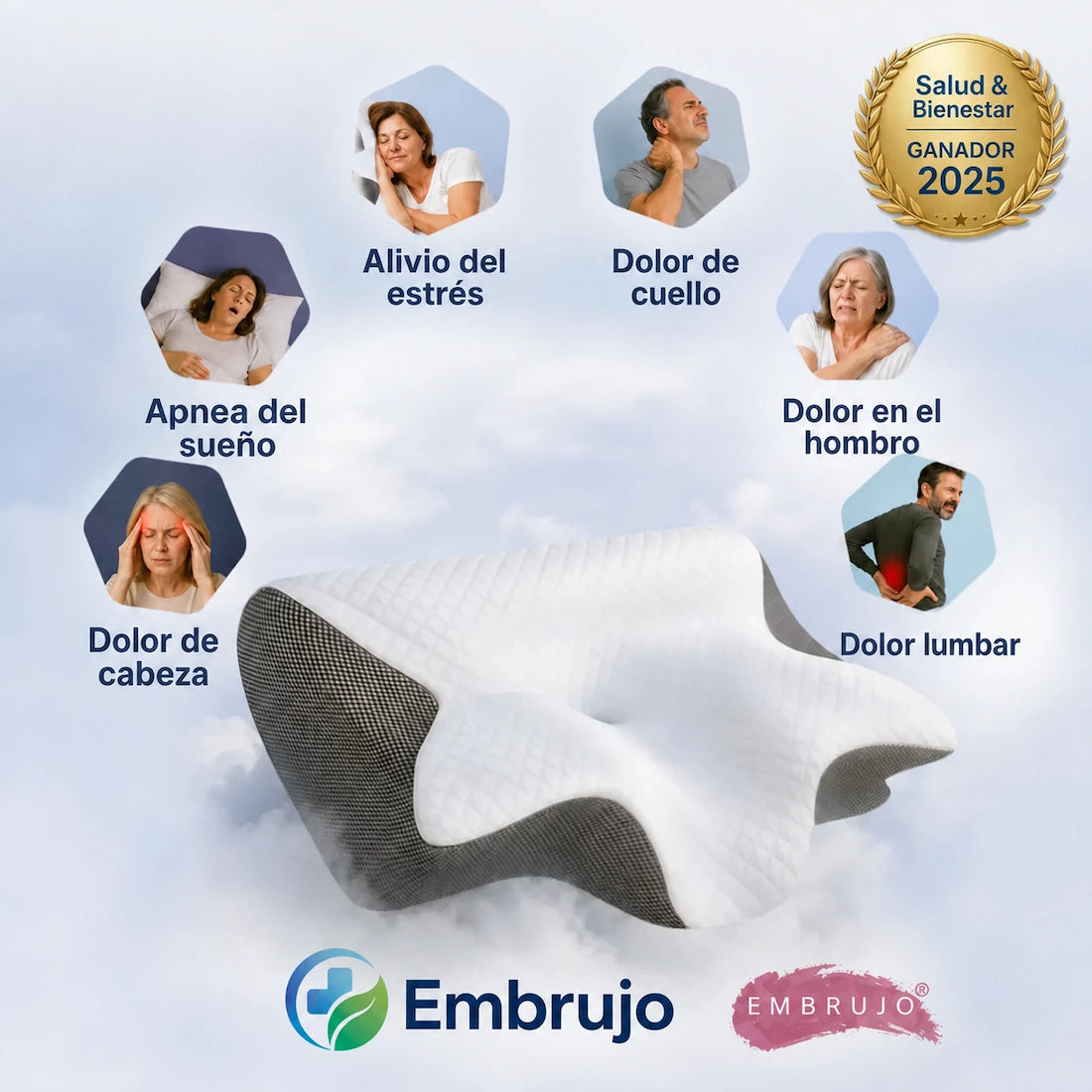 OFERTA 50% - OrthoSleep Almohada Cervical - Despierta sin Dolor, ni Molestias - Tu fisioterapeuta en casa