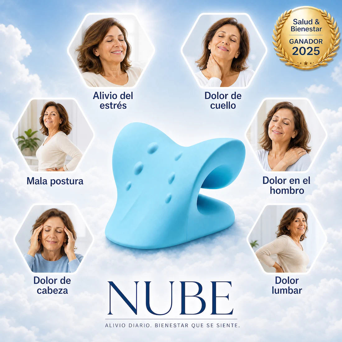OFERTA 50% - Nube Para El Cuello - Almohada cervical - Tu fisioterapeuta en casa